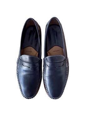 Johnston Murphy Leather Penny Loafer Sheepskin Shoes 9